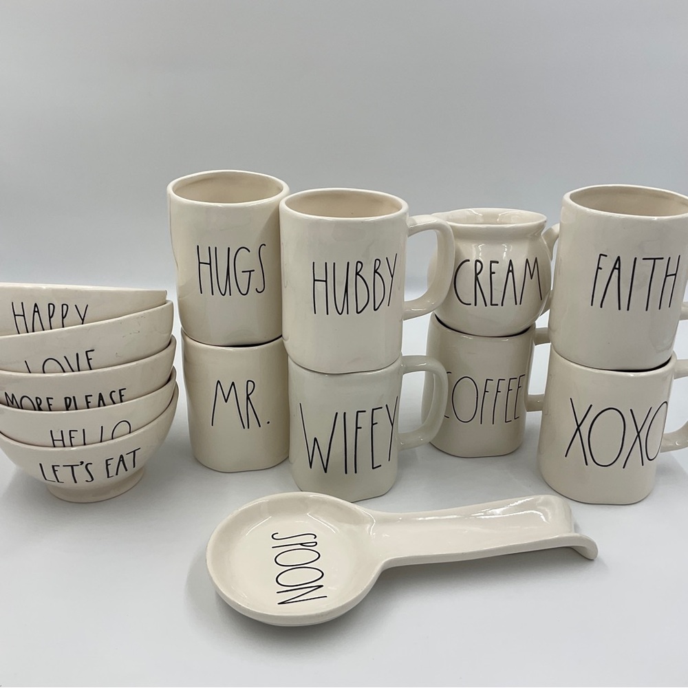 NWOT Rae Dunn by Magenta LET’S EAT Bowl for Cereal Ice Cream Soup or Snacks - Picture 13 of 14